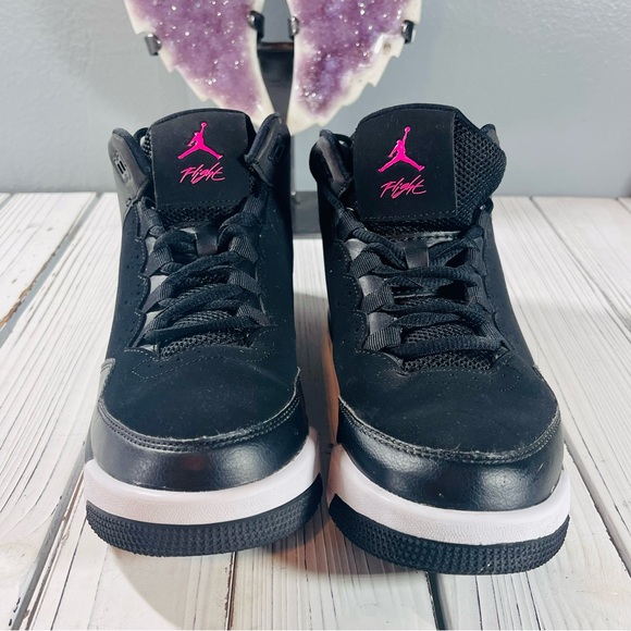Nike Air Jordan Flight Origin 2 GS ~ Hyper Pink & Black Sneakers | Size 6.5 Y - Picture 3 of 12